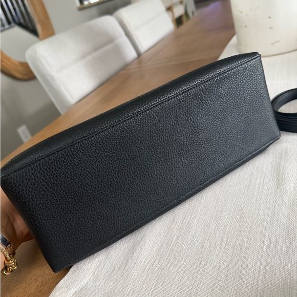 New 900+! Tory Burch BRITTEN leather SMOOTH SATCHEL & Matching Wallet black - Picture 5 of 13